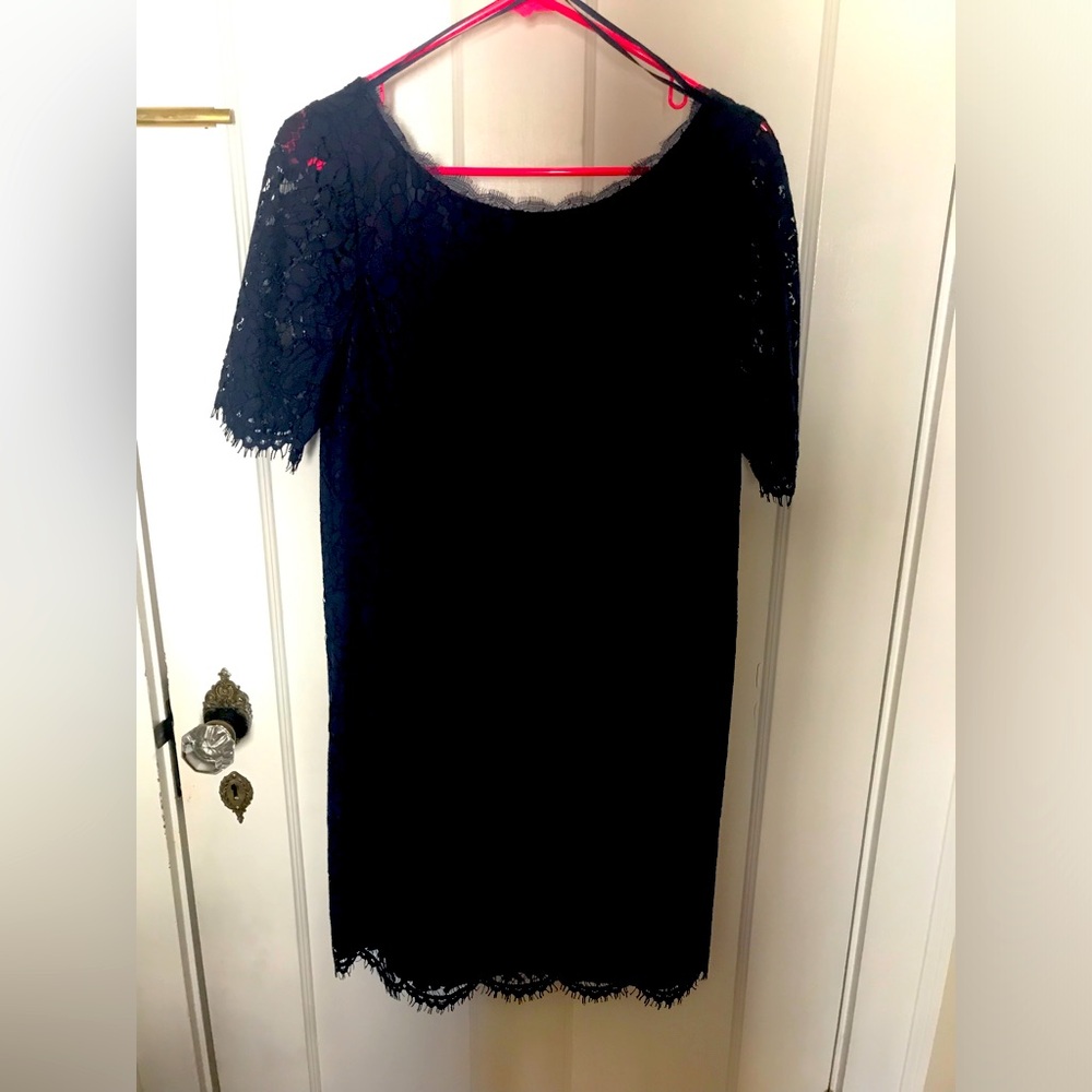 Boden Classic Navy Lace Shift Dress - Womens size 10R